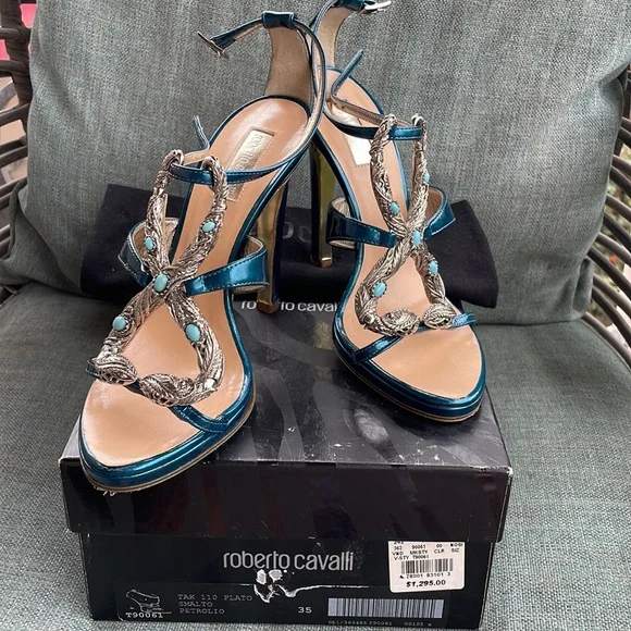 【新品未使用】エストネーションRoberto Cavalliスポーティートップス Roberto Cavalli | Shoes | Roberto Cavalli Heels | Poshmark